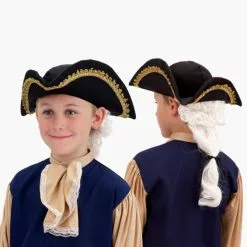 Colonial Hat With Wig Child