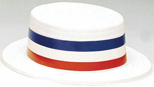 Patriotic Plastic Skimmer Hat 1 Patriotic Plastic Skimmer Hat