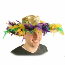 Mardi Gras Feather Hat