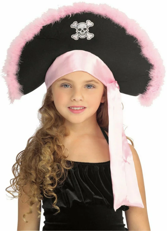 Girls Pirate Hat In Pink Child 1 Girls Pirate Hat In Pink Child