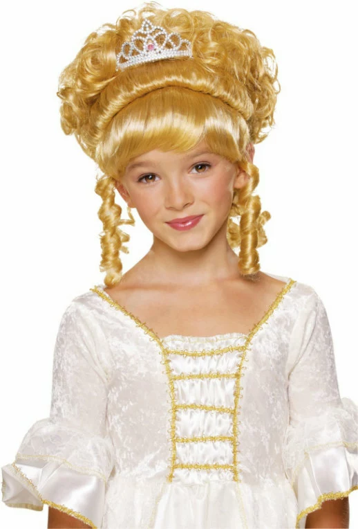 Blonde Child Wig With Tiara 1 Blonde Child Wig With Tiara
