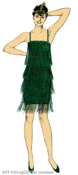 Pattern For Roaring 20's Dress Adult Costume 1 Pattern For Roaring 20's Dress Adult Costume
