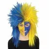 Blue And Yellow Sports Fanatic Wig