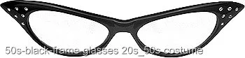 50s Black Frame Glasses 1 50s Black Frame Glasses