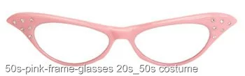 50s Pink Frame Glasses 1 50s Pink Frame Glasses