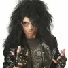 Heavy Metal Rocker Black Adult Wig