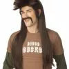 Mississippi Mud Flap Brown Adult Wig