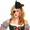Sequin Trimmed Pirate Hat And Heart Eyepatch Adult