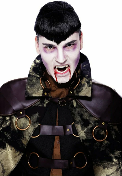 Gothic Widows Peak Black Hairpiece Adult 1 Gothic Widows Peak Black Hairpiece Adult