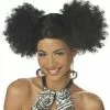 Discopuffs (Black/Brown) Adult Wig