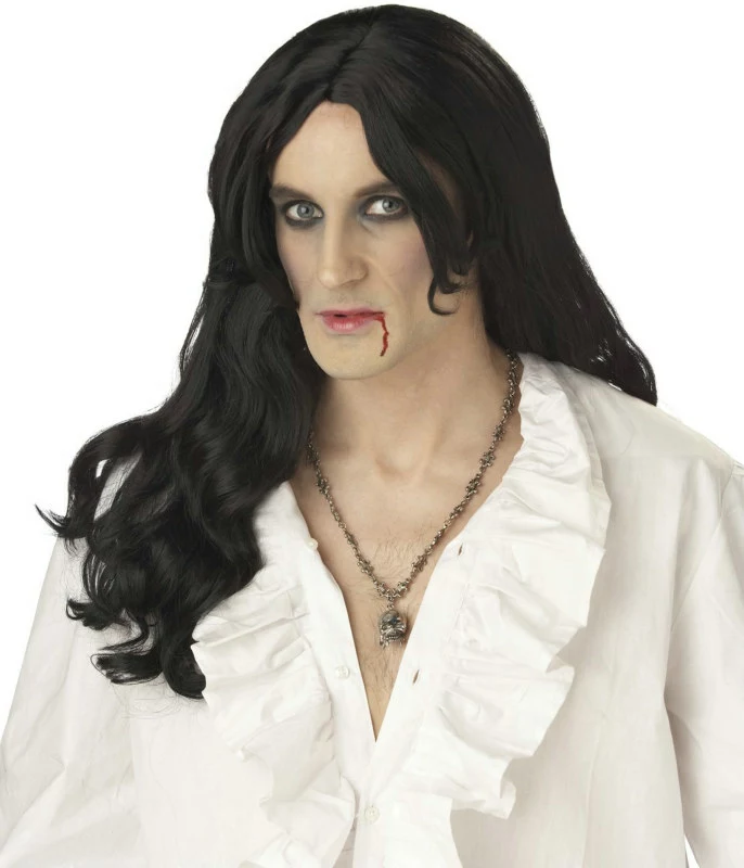 Old World Vampire (Black) Adult Wig 1 Old World Vampire (Black) Adult Wig