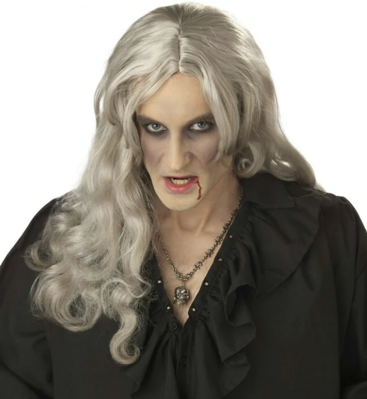 Old World Vampire (Grey) Adult Wig 1 Old World Vampire (Grey) Adult Wig