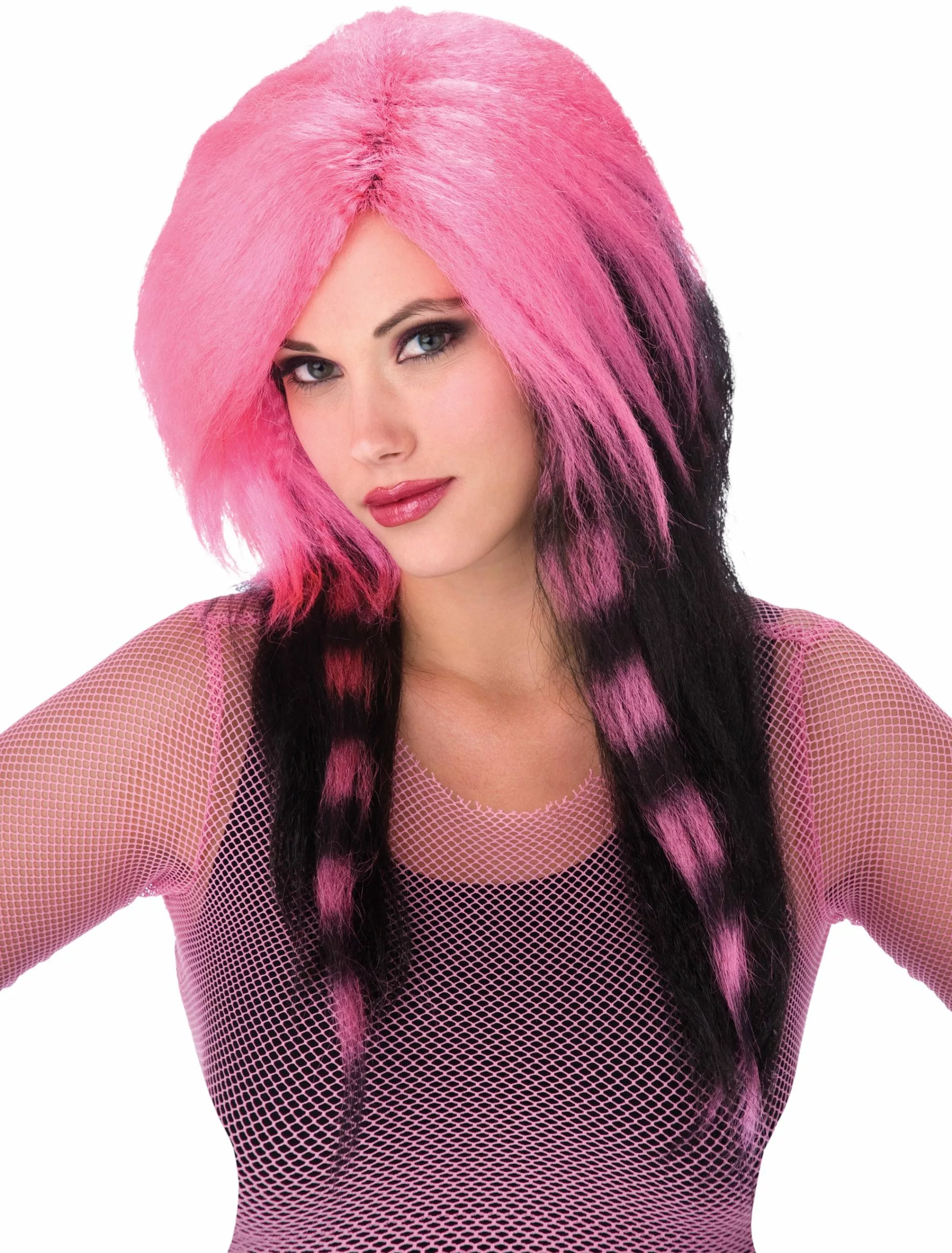 Pink Raccoon Tail Adult Wig 1 Pink Raccoon Tail Adult Wig
