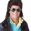 80's Rock Mullet (Brown) Adult Wig