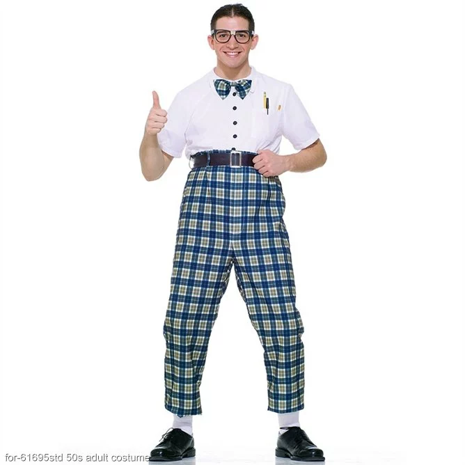 Adult 50s Class Nerd Costume 1 Adult 50s Class Nerd Costume