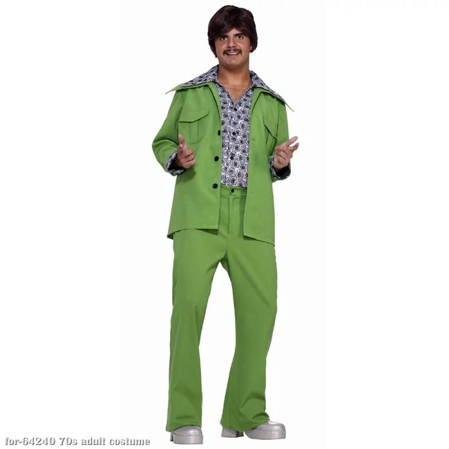 Green Leisure Suit 70s Costume 1 Green Leisure Suit 70s Costume
