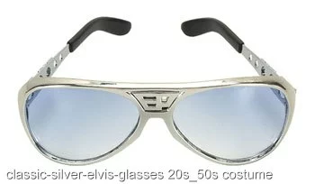 Classic Silver Elvis Glasses 1 Classic Silver Elvis Glasses