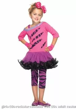 Girls Retro Rockstar Costume