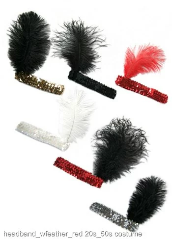 Feather Flapper Headbands 1 Feather Flapper Headbands