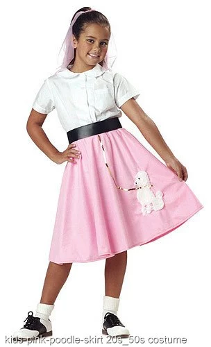 Kids Pink Poodle Skirt 1 Kids Pink Poodle Skirt