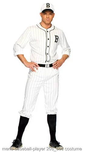 Mens Baseball Uniform Costume 1 Mens Baseball Uniform Costume